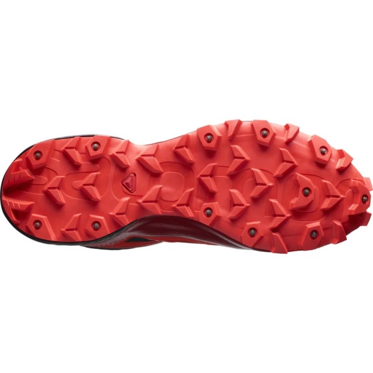 Black / Red Salomon Snowspike CSWP Men's Trail Running Shoes | PH 02719B